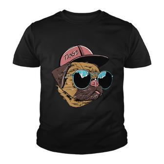 Gangster Pug Dog Hipster Cool Shades Youth T-shirt - Thegiftio UK