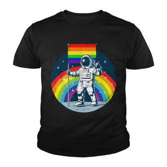Gay Pride Astronaut Lgbt Moon Landing Youth T-shirt - Monsterry DE
