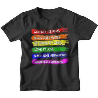 Gay Pride Science Is Real Black Lgbtq Matter Love Is Love Youth T-shirt - Thegiftio UK