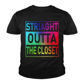Gay Pride Straight Outta The Closet Tshirt Youth T-shirt - Monsterry AU