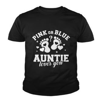 Gender Reveal Auntie Aunt Youth T-shirt - Thegiftio UK