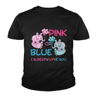 Gender Reveal Pink Or Blue Boy Or Girl Party Supplies Family Gift Youth T-shirt - Monsterry UK