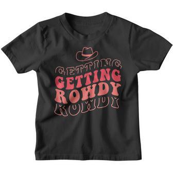 Getting Hitched Getting Rowdy Bride Party Bachelorette Party Youth T-shirt - Thegiftio UK