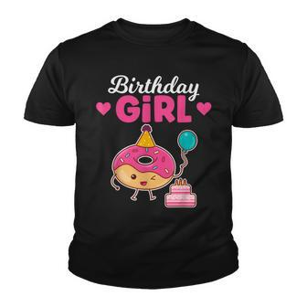 Girls Birthday Party Donut Lover Youth T-shirt - Seseable