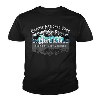 Glacier National Park Montana Moose Hiking Camping Souvenir V2 Youth T-shirt - Thegiftio UK