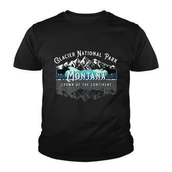 Glacier National Park Montana Moose Hiking Camping Souvenir Youth T-shirt - Monsterry
