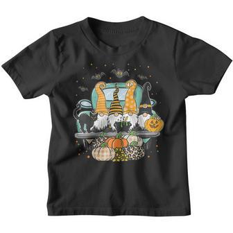 Gnome Witch Halloween Pumpkin Autumn Fall Holiday 2022 V8 Youth T-shirt - Thegiftio UK
