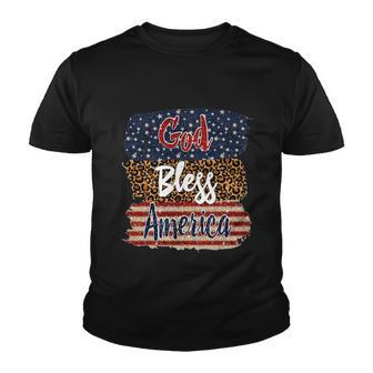 God Bless America Flag Gift 4Th Of July Independence Day Gift Youth T-shirt - Monsterry CA