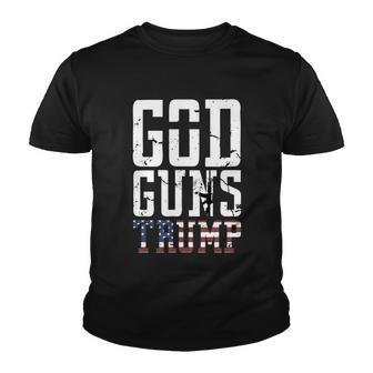 God Guns Trump Christian President Trump Supporter Gift Youth T-shirt - Monsterry DE