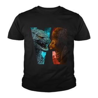 God-Zilla Versus Kong Monsters Tshirt Youth T-shirt - Monsterry CA