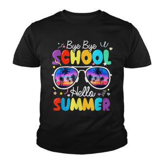 Good Bye School Hello Summer Beach Sunset Last Day Of School Youth T-shirt - Thegiftio UK