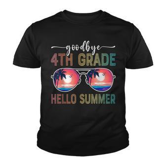 Goodbye 4Th Grade Hello Summer Sunglasses Vacation Youth T-shirt - Seseable