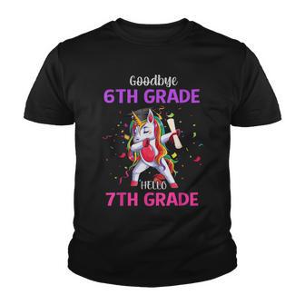 Goodbye 6Th Grade Hello 7Th Grade Unicorn 2022 Graduate Youth T-shirt - Thegiftio UK