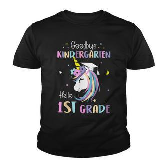 Goodbye Kindergarten Hello 1St Grade Graduation Unicorn Kids Youth T-shirt - Seseable