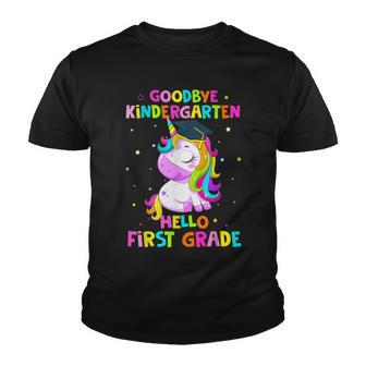 Goodbye Kindergarten Hello 1St Grade Graduation Unicorn V2 Youth T-shirt - Thegiftio UK