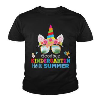 Goodbye Kindergarten Hello Summer Unicorn Vacation Graduate Youth T-shirt - Thegiftio UK