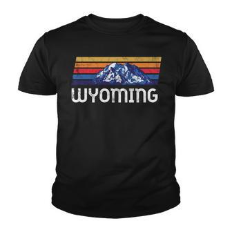 Grand Teton National Park Wyoming State Retro Gift Youth T-shirt - Thegiftio UK