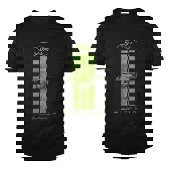 Green Mustang Stripe Youth T-shirt - Monsterry