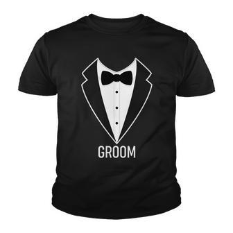 Groom Wedding Tuxedo Tshirt Youth T-shirt - Monsterry