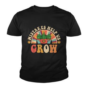 Groovy Growth Mindset Positive Retro Teachers Back To School Graphic Design Printed Casual Daily Basic Youth T-shirt - Thegiftio UK