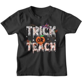 Groovy Trick Or Teach Funny Teacher Halloween Costume 2022 V7 Youth T-shirt - Thegiftio UK
