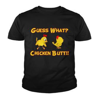 Guess What Chickenbutt Chicken Graphic Butt Tshirt Youth T-shirt - Monsterry