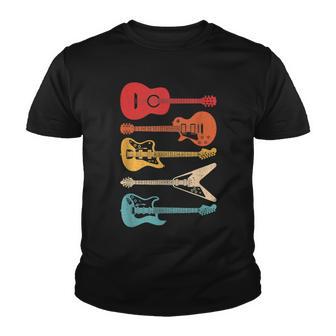 Guitar Guitar Lover Retro Style Gift For Guitarist V2 Youth T-shirt - Thegiftio UK