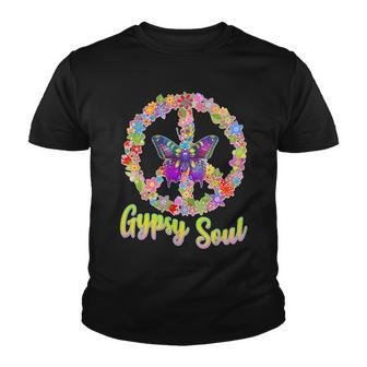 Gypsy Soul Flower Wreath Graphic Design Printed Casual Daily Basic Youth T-shirt