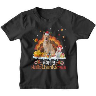 Hallothanksmas Halloween Thanksgiving Christmas Labrador Youth T-shirt - Thegiftio UK