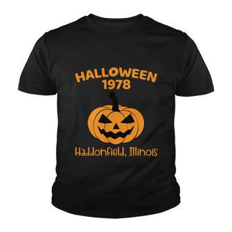 Halloween 1978 Haddonfield Illinois Halloween Quote Youth T-shirt - Monsterry
