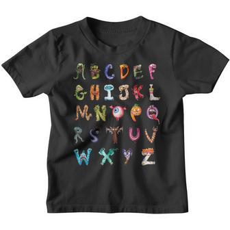 Halloween Alphabet Abcs Learning Kindergarten Teacher Funny V2 Youth T-shirt - Thegiftio UK