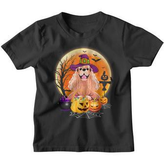 Halloween American Cocker Spaniel Dog Moon With Pumpkin Youth T-shirt - Thegiftio UK