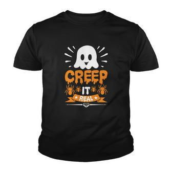 Halloween Boo Creep It Real Youth T-shirt - Seseable