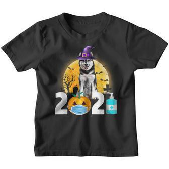 Halloween Costume 2021 Siberian Husky Witch Hat Dog Owner Youth T-shirt - Thegiftio UK