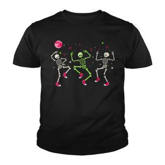Halloween Dancing Skeletons Funny Halloween Spooky Skeleton Youth T-shirt - Seseable