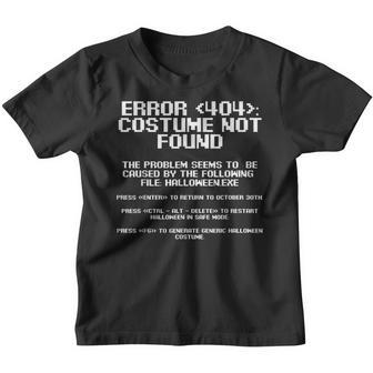Halloween Error 404 Costume Not Found Apparel Funny Geeky V2 Youth T-shirt - Thegiftio UK
