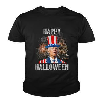 Halloween Funny Happy 4Th Of July Anti Joe Biden Youth T-shirt - Monsterry CA