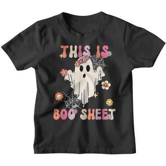 Halloween Happy Halloween Retro Groovy Spooky This Is Boo Youth T-shirt - Thegiftio UK