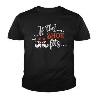 Halloween If The Shoe Fits For You Orange And White Youth T-shirt - Seseable