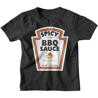 Halloween Matching Costume Spicy Bbq Sauce Bottle Label Youth T-shirt - Thegiftio UK