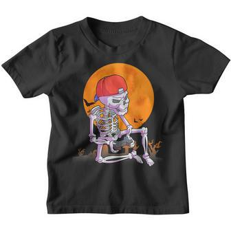Halloween Men Boys Gamer Gaming Skeleton Boys V2 Youth T-shirt - Thegiftio UK