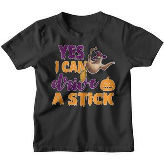 Halloween Sloth Yes I Can Drive A Stick Youth T-shirt - Thegiftio UK