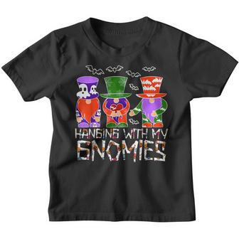 Hanging With My Gnomies Funny Gnome Halloween Youth T-shirt - Thegiftio UK