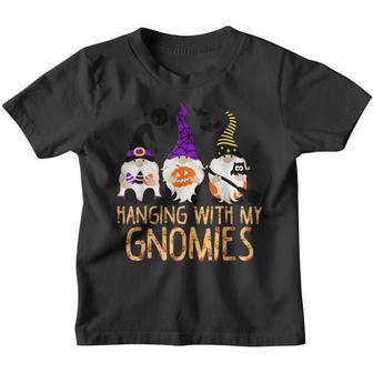 Hanging With My Gnomies Funny Halloween Gnomes Costume Kids Youth T-shirt - Thegiftio UK