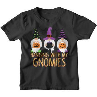 Hanging With My Gnomies Happy Halloween Garden Gnome Costume Youth T-shirt - Thegiftio UK