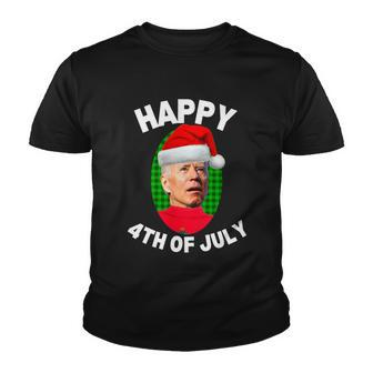 Happy 4Th Of July Funny Christmas Xmas Joe Biden President Gift Youth T-shirt - Monsterry CA