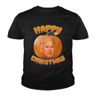 Happy Christmas Joe Biden Halloween Pro Trump Youth T-shirt - Monsterry CA