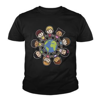 Happy Earth Day Children Around The World Youth T-shirt - Monsterry UK