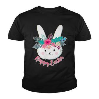Happy Easter Flower Bunny Youth T-shirt - Monsterry CA