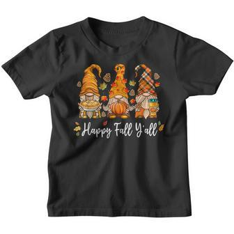 Happy Fall Yall Gnome Pumpkin Truck Autumn Thanksgiving  Youth T-shirt